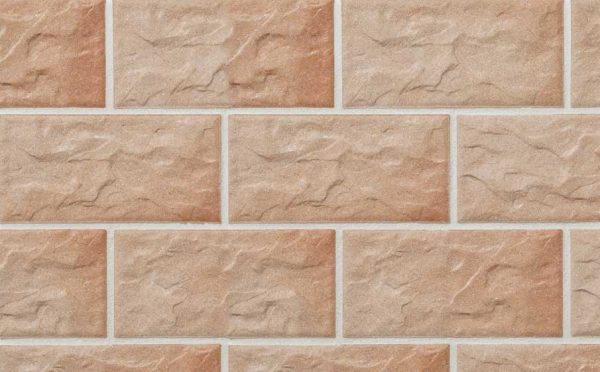 Клинкерная плитка Stroeher Kerabig KS 03 rose рельефная, 302x148x12 мм