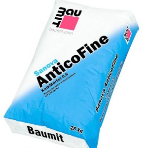 Известковая штукатурка с добавлением цемента Baumit Sanova AnticoFine, 25кг