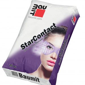 Универсальный клеевой и базовый штукатурный состав Baumit StarContact, 25кг