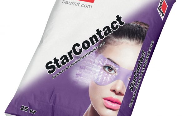 Универсальный клеевой и базовый штукатурный состав Baumit StarContact, 25кг