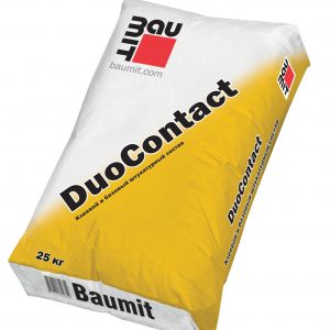 Универсальный клеевой и базовый штукатурный состав Baumit DuoContact, 25кг